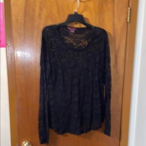 Black Lace Women's Top